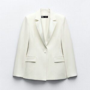 NWOT Zara White Tuxedo Jacket